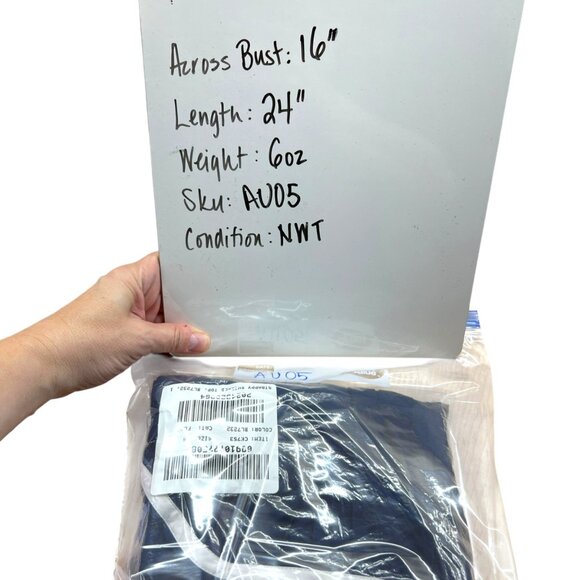 J.Crew Factory Navy Strappy Shirred Top Size 14 NWT - Picture 10 of 10